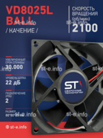 Вентилятор  VD8025L Ball (качения) 24V - st-e.info - Севастополь
