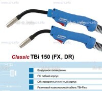 Горелка для полуавтоматической сварки TBi 150-DR-blue-ESG, с поворотным корпусом, длина 3 метра - st-e.info - Севастополь