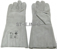Перчатки-краги для сварщика пятипалые серые - st-e.info - Севастополь
