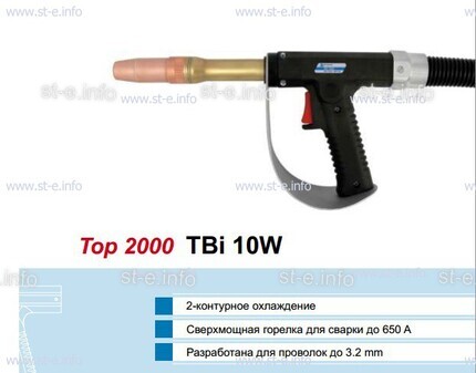 Горелка для полуавтоматической сварки TBiP 10W-black-RWZ (Pistol handle/straight), длина 5 м. - st-e.info - Севастополь