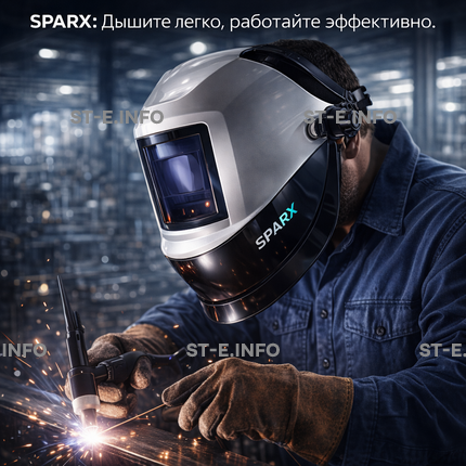 Маска сварщика Sparx с устройством подачи воздуха - st-e.info - Севастополь